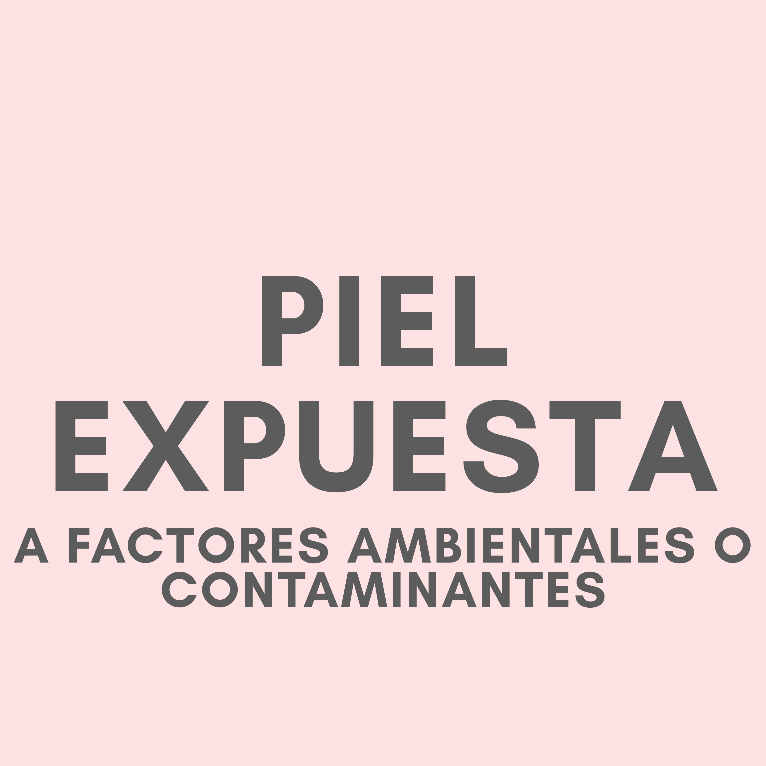 Piel expuesta a factores ambientales o contaminantes